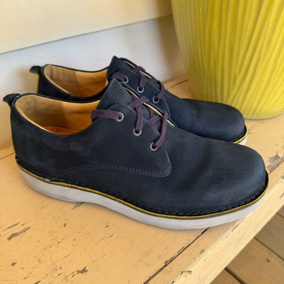Samuel Hubbard Navy Nubuck 'Free' Leather Walking Shoes Vibram Sole Men’s 10.5 - Picture 1 of 11